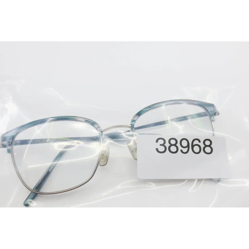 Morel France 30284L Eyeglasses Teal Blue Silver Cat Eye Frames 52-19-145 VD 09